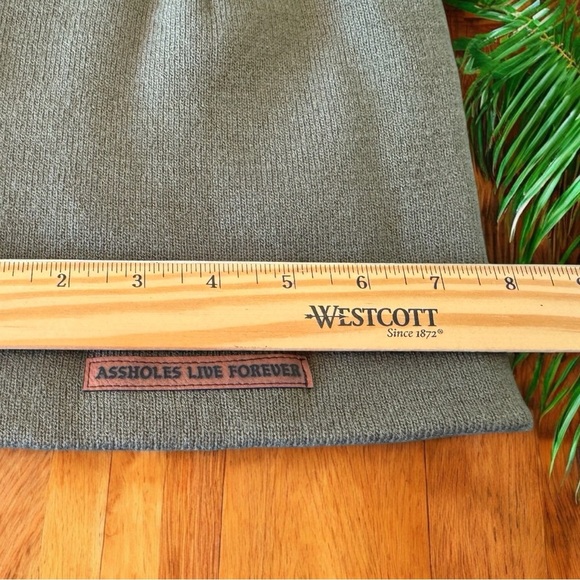 Bayside Olive Green Beanie – “Assholes Live Forever” ALF Patch – Made in USA - Picture 4 of 8